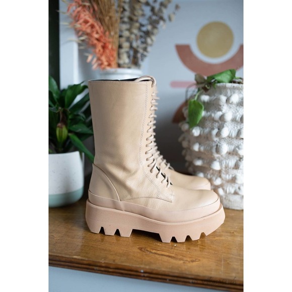 PALOMA BARCELÓ Cairo Platform Boots In Nocciola 36 - Picture 4 of 5